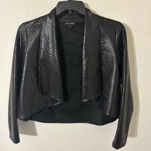 Leather-type black Jacket Like New